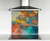 900x750mm DIY glass splashback geometric bright paint