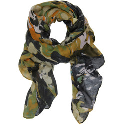 Marble Print Clara Scarf In Multi Black Brown and Olive