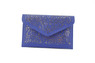 Navy Blue and Gold Cut out Envelope Clutch