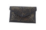Black and Gold Cut out Envelope Clutch