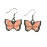 Peach Butterfly Earrings