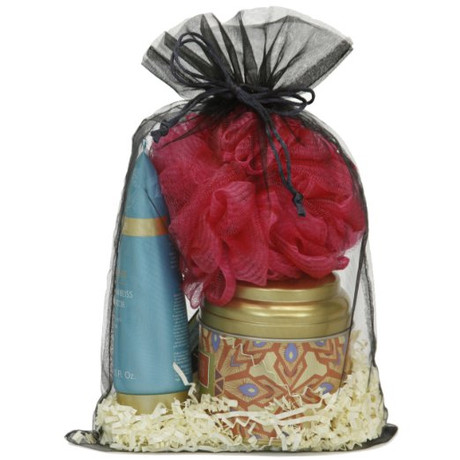 Large Black Sheer Organza Gift Bag | OBG100LBK | Main