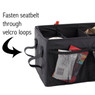 Black Backseat Organizer with Collapsible Sections | Bucasi SCR685 | Loops