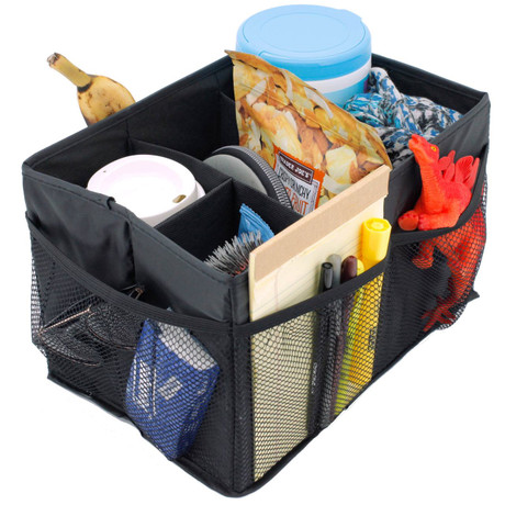 Black Backseat Organizer with Collapsible Sections | Bucasi SCR685 | Main
