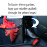 Black Backseat Organizer with Collapsible Sections | Bucasi SCR685 | Backseat