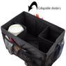 Black Backseat Organizer with Collapsible Sections | Bucasi SCR685 | Collapsible Dividers