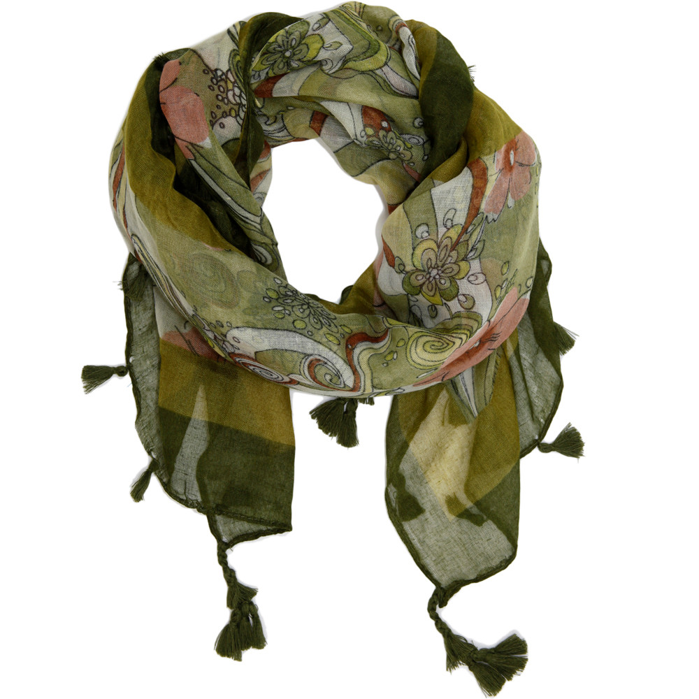 olive print scarf