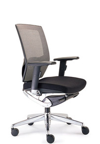 YS Design 0207MBLK Vegas Medium Mesh Back Office Chair with Arms