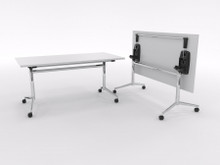 Uni Flip Table 1200mm long x 750mm wide - chrome frame