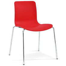 Dal Acti Chrome 4 Leg Chair Red