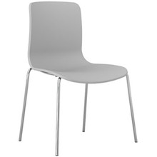 Dal Acti Chrome 4 Leg Chair Light Grey