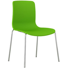 Dal Acti Chrome 4 Leg Chair Lime Green