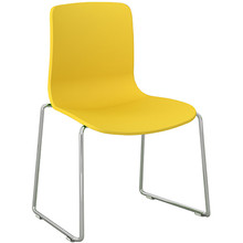 Dal Acti Chrome Sled Base Chair Yellow