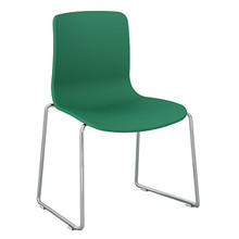 Dal Acti Chrome Sled Base Chair Teal