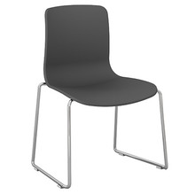 Dal Acti Chrome Sled Base Chair Light Grey
