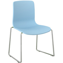 Dal Acti Chrome Sled Base Chair Pale Blue