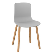 Dal Acti Wooden 4 Leg Chair Light Grey