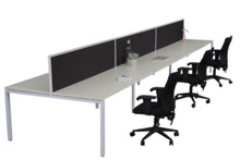 Rapid Infinity Double Sided Workstation with Screen - Profile Leg