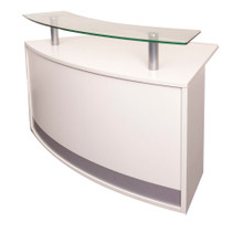 Rapidline Modular Reception Desk Counter - Glass Top
