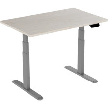 Ergovida 1800mm x 50mm Sit Stand Desk EED-623D - Lightwood Top, Silver Frame