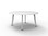 Eternity Round Coffee Table 900mm Natural White Top, White Legs
