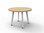 Eternity Round Coffee Table 600mm Natural Oak Top, White Legs