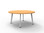 Eternity Round Coffee Table 900mm Beech Top, White Legs