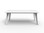 Eternity Rectangular Coffee Table 600mm x 1200mm Natural White Top, White Legs