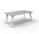 Eternity Rectangular Coffee Table 600mm x 1200mm Grey Top, White Legs