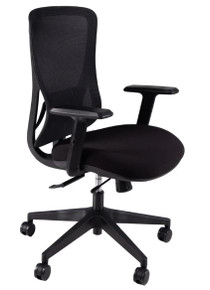 Ava Black Mesh Back Chair with Arms