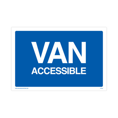 RTS-06A Parking Signs - "Van Accessible"  Reflective