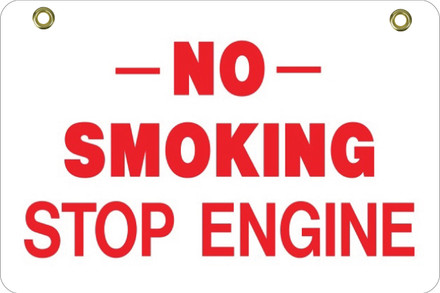 BS17 2 Way Sign - No Smoking Stop Engine