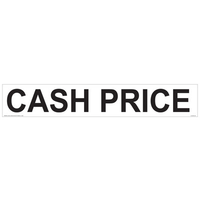 CVD08-27 Payment Decal - CASH PRICE