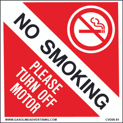 CVD08-81 Smoking & Flammable Warning Decal - NO SMOKING