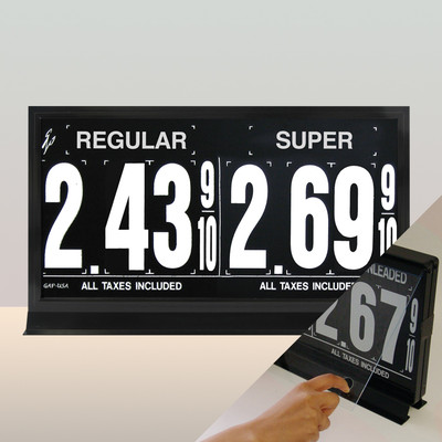 2 Grades M210 Series Pump Top Fuel Price sign w/ 9" Magnetic Digits