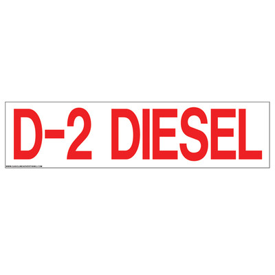 D-321 Pump Ad. Panel Decal - D-2 DIESEL