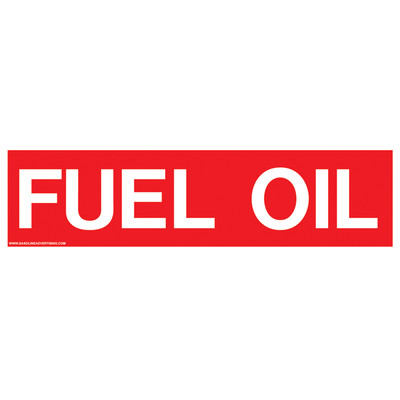 D-322 Pump Ad. Panel Decal - FUEL OIL