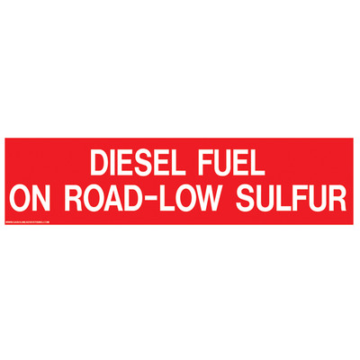 D-325 Pump Ad. Panel Decal - DIESEL FUEL ON ROAD-LOW SULFUR