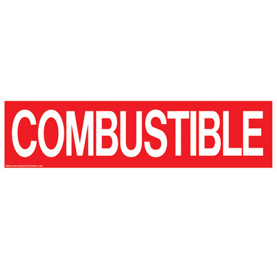D-338 Pump Ad. Panel Decal - COMBUSTIBLE