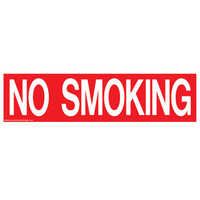 D-341 Pump Ad. Panel Decal - NO SMOKING
