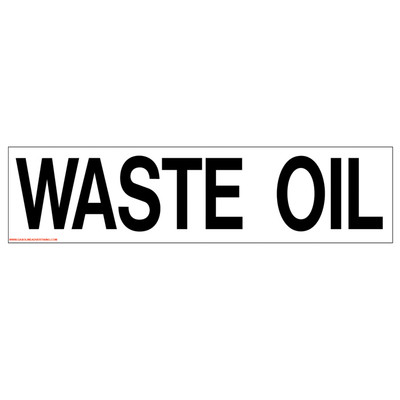 D-345 - WASTE OIL Decal