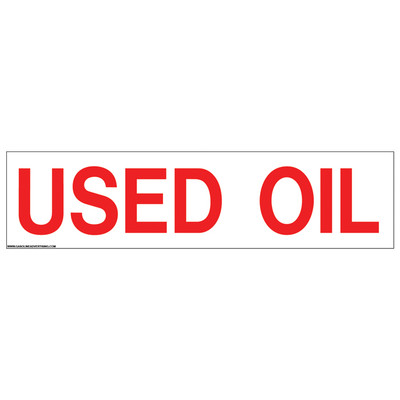 D-346 - USED OIL Decal