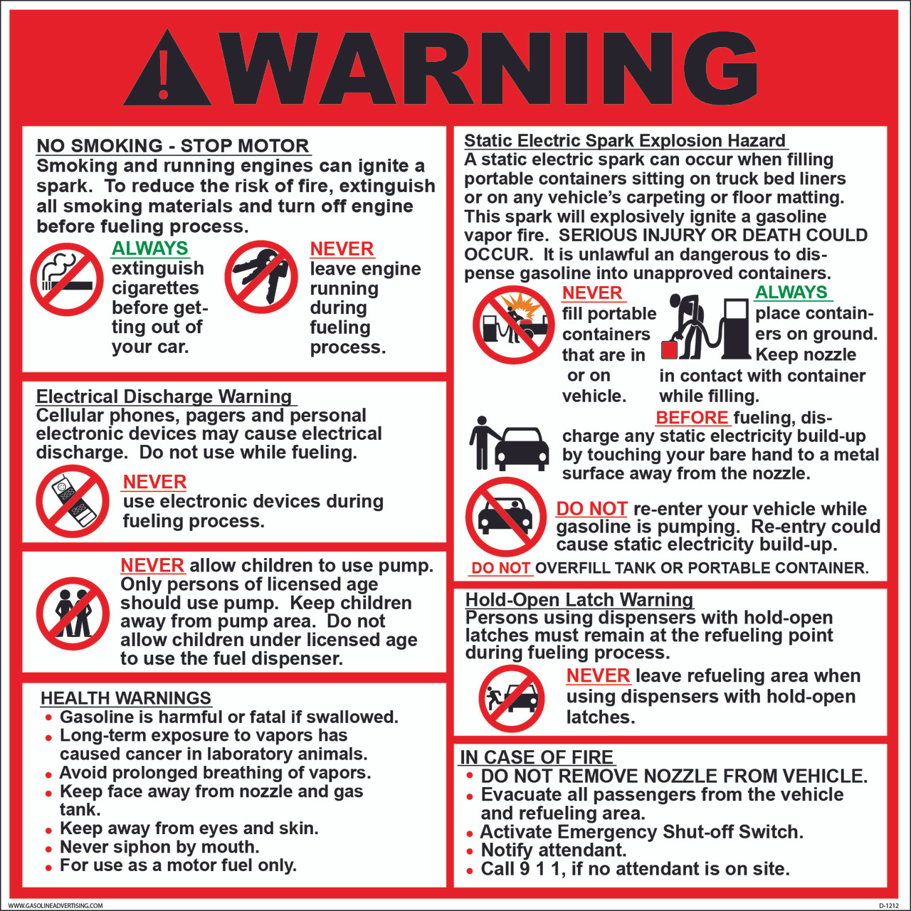 Cire Fondre de sécurité Warning Labels/Stickers/instructions/Law requirements 