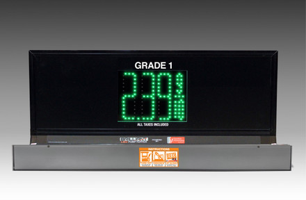 1 GRADE XL100 SERIES PUMP TOP LED FUEL PRICE SIGN WITH 4.75" LED DIGITS