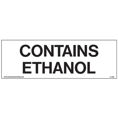 D-202 Ethanol Decal - CONTAINS ETHANOL