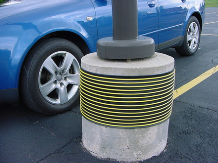 Column Protectors BumperWrap - Black/Yellow, 40 foot roll, 12" wide x 1/2" thick