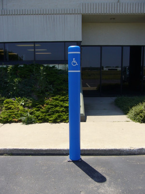 Parking Bollard Natural Ground Installation with 72" Cover