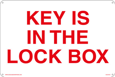 CAS18-021 - 12" x 8" Metal - Key is in The Lock Box