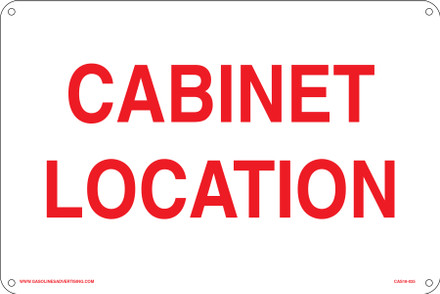 CAS18-025 - 12" x 8" Metal - Cabinet Location