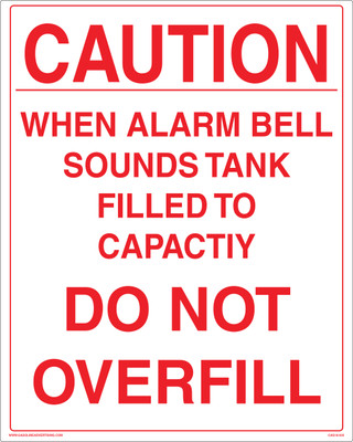 CAS18-035 - 16" x 20" Metal - Overfill Alarm